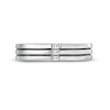 Thumbnail Image 3 of Vera Wang Love Collection Limited Edition 1/15 CT. T.W. Baguette Diamond Trio Wedding Band in 14K White Gold