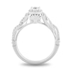 Thumbnail Image 3 of Enchanted Disney Ariel 3/4 CT. T.W. Diamond Cushion-Shaped Frame Twist Shank Engagement Ring in 14K White Gold