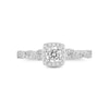 Thumbnail Image 4 of Enchanted Disney Ariel 3/4 CT. T.W. Diamond Cushion-Shaped Frame Twist Shank Engagement Ring in 14K White Gold