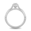 Thumbnail Image 3 of Enchanted Disney Pocahontas 1/2 CT. T.W. Diamond Split Shank Engagement Ring in 14K White Gold