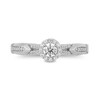 Thumbnail Image 4 of Enchanted Disney Pocahontas 1/2 CT. T.W. Diamond Split Shank Engagement Ring in 14K White Gold