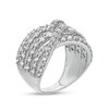 Thumbnail Image 3 of 2 CT. T.W. Diamond Multi-Row Bypass Ring in 10K White Gold