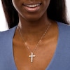 Thumbnail Image 2 of 1 CT. T.W. Diamond Cross Pendant in 10K White Gold