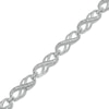 Thumbnail Image 1 of 1/4 CT. T.W. Diamond Double Infinity Loop Bracelet in Sterling Silver – 7.25"