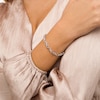 Thumbnail Image 2 of 1/4 CT. T.W. Diamond Double Infinity Loop Bracelet in Sterling Silver – 7.25"
