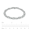 Thumbnail Image 4 of 1/4 CT. T.W. Diamond Double Infinity Loop Bracelet in Sterling Silver – 7.25"