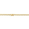 1/10 CT. T.W. Composite Diamond Hearts Tennis-Style Necklace in Sterling Silver with 18K Gold Plate - 16"