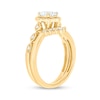 Thumbnail Image 2 of 3/4 CT. T.W. Oval Diamond Frame Vintage-Style Bridal Set in 14K Gold (I/I2)