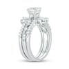 Thumbnail Image 2 of 1 CT. T.W. Oval Diamond Vintage-Style Three Piece Bridal Set in 14K White Gold (I/I2)