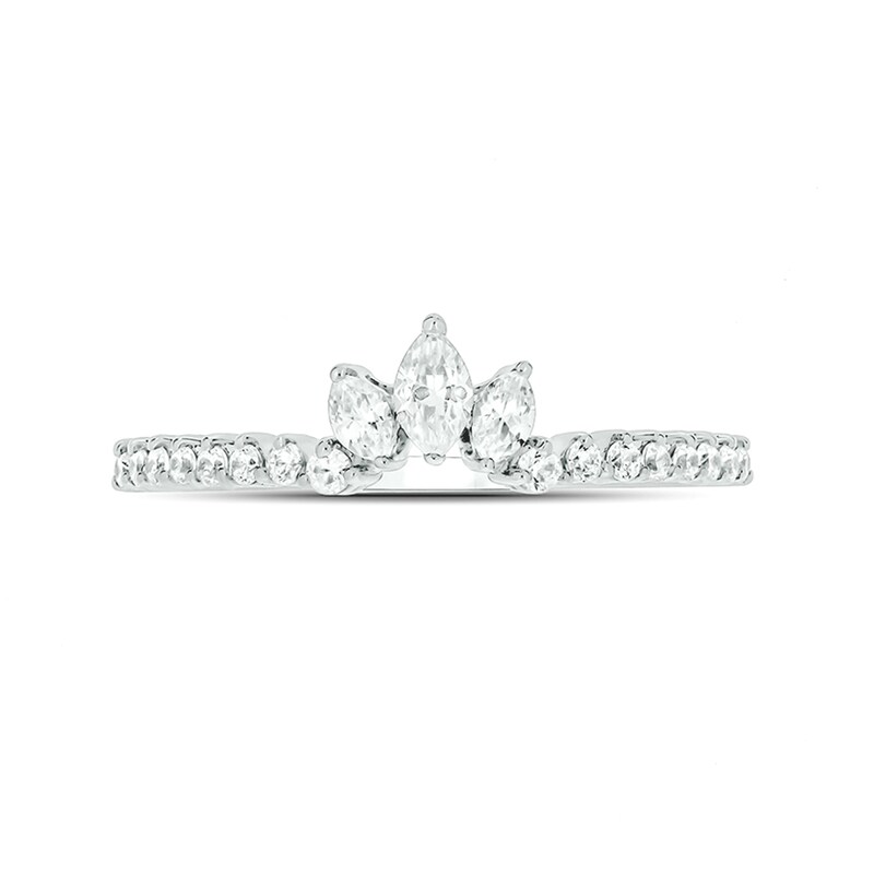 Main Image 3 of 1 CT. T.W. Oval Diamond Vintage-Style Three Piece Bridal Set in 14K White Gold (I/I2)