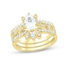 Thumbnail Image 1 of 1 CT. T.W. Oval Diamond Vintage-Style Three Piece Bridal Set in 14K Gold (I/I2)