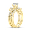 Thumbnail Image 2 of 1 CT. T.W. Oval Diamond Vintage-Style Three Piece Bridal Set in 14K Gold (I/I2)