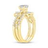 Thumbnail Image 1 of 1 CT. T.W. Oval Diamond Vintage-Style Three Piece Bridal Set in 14K Gold (I/I2)