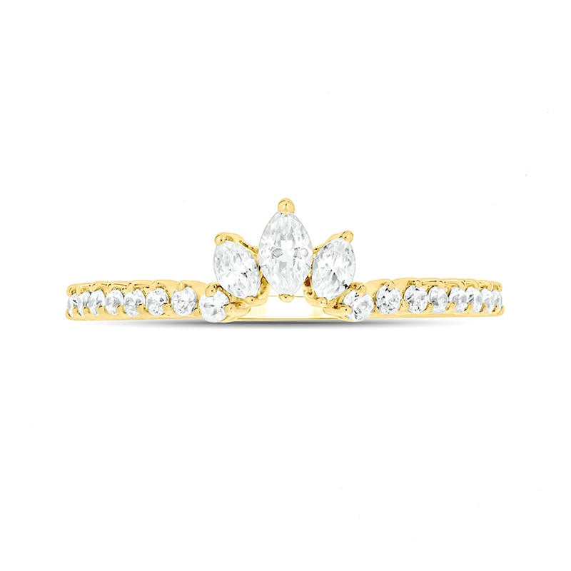 Main Image 3 of 1 CT. T.W. Oval Diamond Vintage-Style Three Piece Bridal Set in 14K Gold (I/I2)