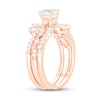 Thumbnail Image 2 of 1 CT. T.W. Oval Diamond Vintage-Style Three Piece Bridal Set in 14K Rose Gold (I/I2)