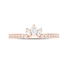 Thumbnail Image 2 of 1 CT. T.W. Oval Diamond Vintage-Style Three Piece Bridal Set in 14K Rose Gold (I/I2)