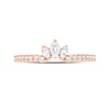 Thumbnail Image 3 of 1 CT. T.W. Oval Diamond Vintage-Style Three Piece Bridal Set in 14K Rose Gold (I/I2)