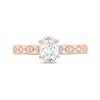 Thumbnail Image 3 of 1 CT. T.W. Oval Diamond Vintage-Style Three Piece Bridal Set in 14K Rose Gold (I/I2)