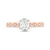 Thumbnail Image 4 of 1 CT. T.W. Oval Diamond Vintage-Style Three Piece Bridal Set in 14K Rose Gold (I/I2)