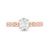 Thumbnail Image 3 of 1 CT. T.W. Oval Diamond Vintage-Style Three Piece Bridal Set in 14K Rose Gold (I/I2)