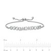 Thumbnail Image 3 of 1/15 CT. T.W. Diamond "MOM" Heart Bolo Bracelet in Sterling Silver – 9.5"