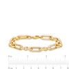 Thumbnail Image 4 of 10.4mm Oval Link Chain Bracelet in Hollow 10K Gold - 7.5"