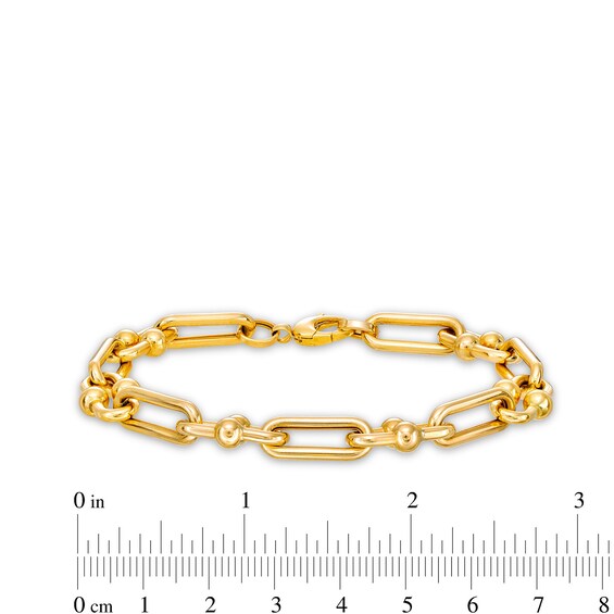 10.4mm Oval Link Chain Bracelet in Hollow 10K Gold - 7.5"