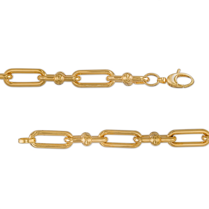 10.4mm Hollow Oval Link Chain Necklace in 10K Gold - 17"