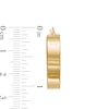 Thumbnail Image 2 of 20.0mm Multi-Finish Inside-Out Square Tube Hoop Earrings in 10K Gold