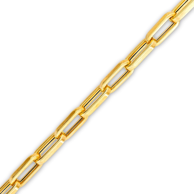 4.0mm Paper Clip Link Chain Bracelet in Hollow 10K Gold - 7.5"