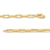 Thumbnail Image 3 of 4.0mm Paper Clip Link Chain Bracelet in Hollow 10K Gold - 7.5"