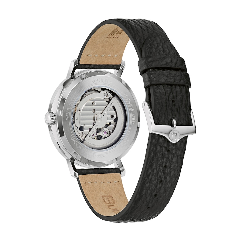 Main Image 3 of Men's Bulova Aerojet Automatic Strap Watch with Blue Dial (Model: 96B374)