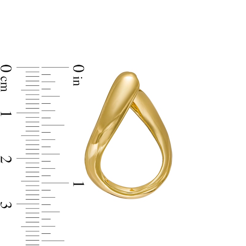 Main Image 2 of 25.0mm Abstract Tube Hoop Earrings in 14K Gold