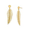 Thumbnail Image 1 of Diamond-Cut Feather Drop Earrings in 10K Gold