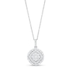 Thumbnail Image 1 of 1 CT. T.W. Multi-Diamond Double Frame Pendant in 10K White Gold