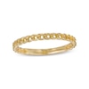 Thumbnail Image 1 of Beaded Curb Chain Link Stackable Band in 10K Gold