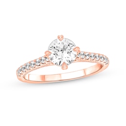 1 CT. T.W. Diamond Engagement Ring in 14K Rose Gold (I/I2)
