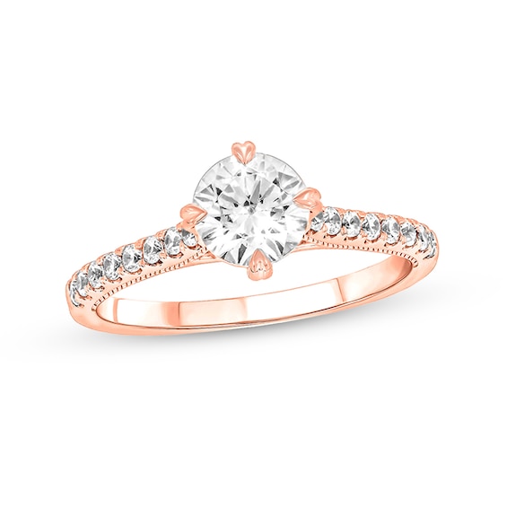 1 CT. T.w. Diamond Engagement Ring in 14K Rose Gold (I/I2)