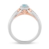 Thumbnail Image 2 of Enchanted Disney Elsa Swiss Blue Topaz and 1/6 CT. T.W. Diamond Ring in Sterling Silver and 10K Rose Gold