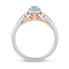 Thumbnail Image 3 of Enchanted Disney Elsa Swiss Blue Topaz and 1/6 CT. T.W. Diamond Ring in Sterling Silver and 10K Rose Gold