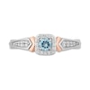 Thumbnail Image 4 of Enchanted Disney Elsa Swiss Blue Topaz and 1/6 CT. T.W. Diamond Ring in Sterling Silver and 10K Rose Gold