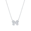Thumbnail Image 1 of 1/5 CT. T.W. Diamond Butterfly Necklace in Sterling Silver