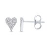Thumbnail Image 1 of 1/8 CT. T.W. Diamond Heart Stud Earrings in Sterling Silver