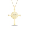 Thumbnail Image 1 of 5/8 CT. T.W. Diamond Engravable Photo Cross Pendant in 10K Gold (1 Image and Line)