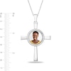Thumbnail Image 3 of 5/8 CT. T.W. Diamond Engravable Photo Cross Pendant in 10K Gold (1 Image and Line)