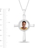 Thumbnail Image 2 of 5/8 CT. T.W. Diamond Engravable Photo Cross Pendant in 10K Gold (1 Image and Line)