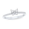 Thumbnail Image 1 of 1/5 CT. T.W. Diamond Butterfly Ring in Sterling Silver