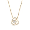 Thumbnail Image 1 of 1/5 CT. T.W. Composite Diamond Spiral Necklace in Sterling Silver with 14K Gold Plate