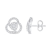 1/3 CT. T.W. Composite Diamond Spiral Stud Earrings in Sterling Silver