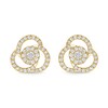 Thumbnail Image 0 of 1/3 CT. T.W. Composite Diamond Spiral Stud Earrings in Sterling Silver with 14K Gold Plate